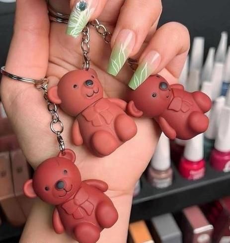 2-in-1 Keychain Bear Matte Lipstick (Pack of 2, Assorted)