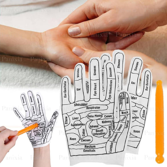 Acupressure Reflexology Hand Gloves for Pain Relief – For Women & Men