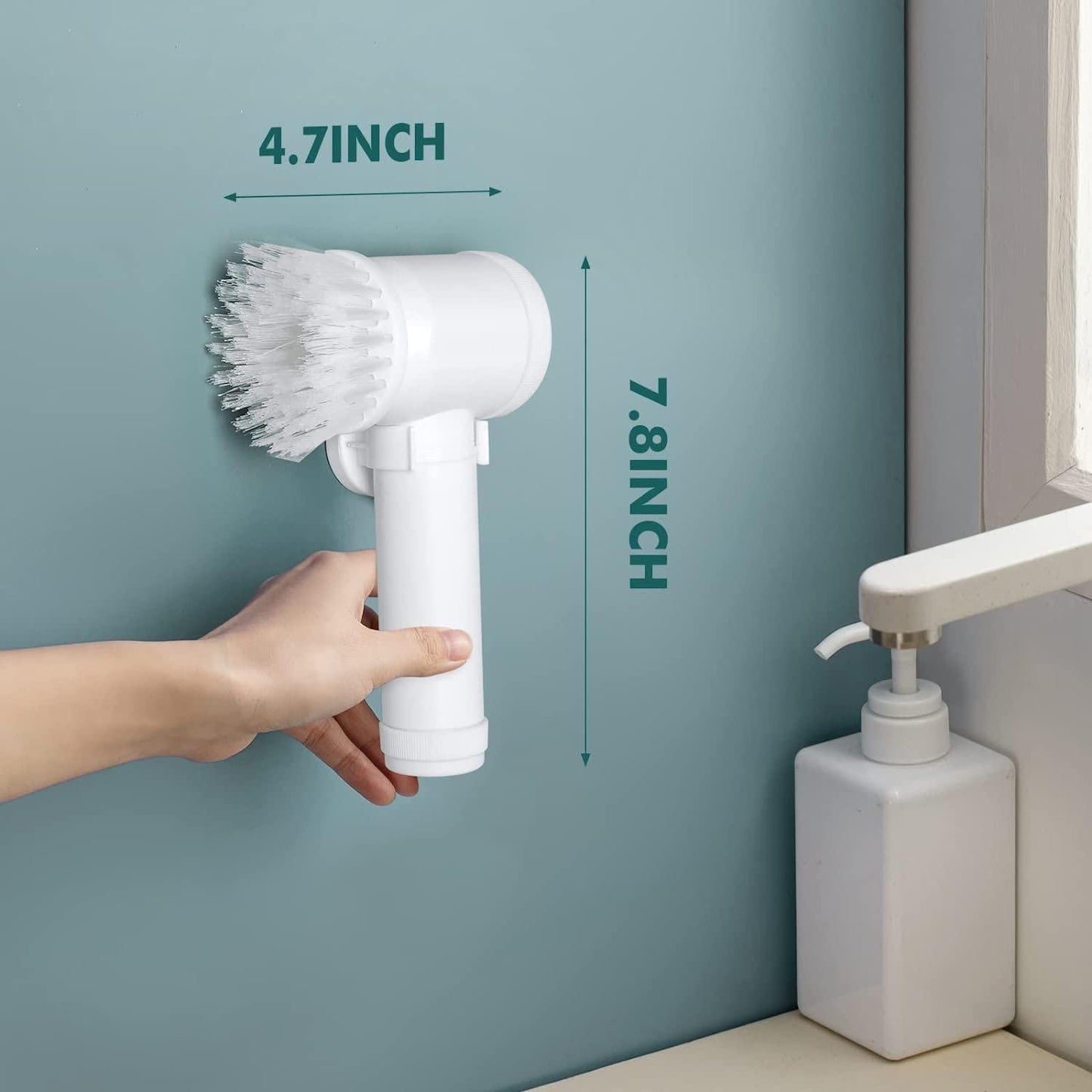 5-in-1 Rechargeable Handheld Bathroom Cleaning Brush – Cordless Power Scrubber