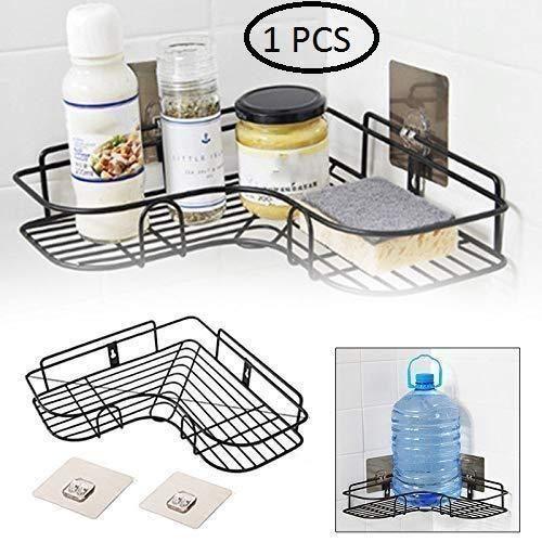 Kitchen Organizer Corner Shelf - Wall Mount Stainless Steel Storage Rack