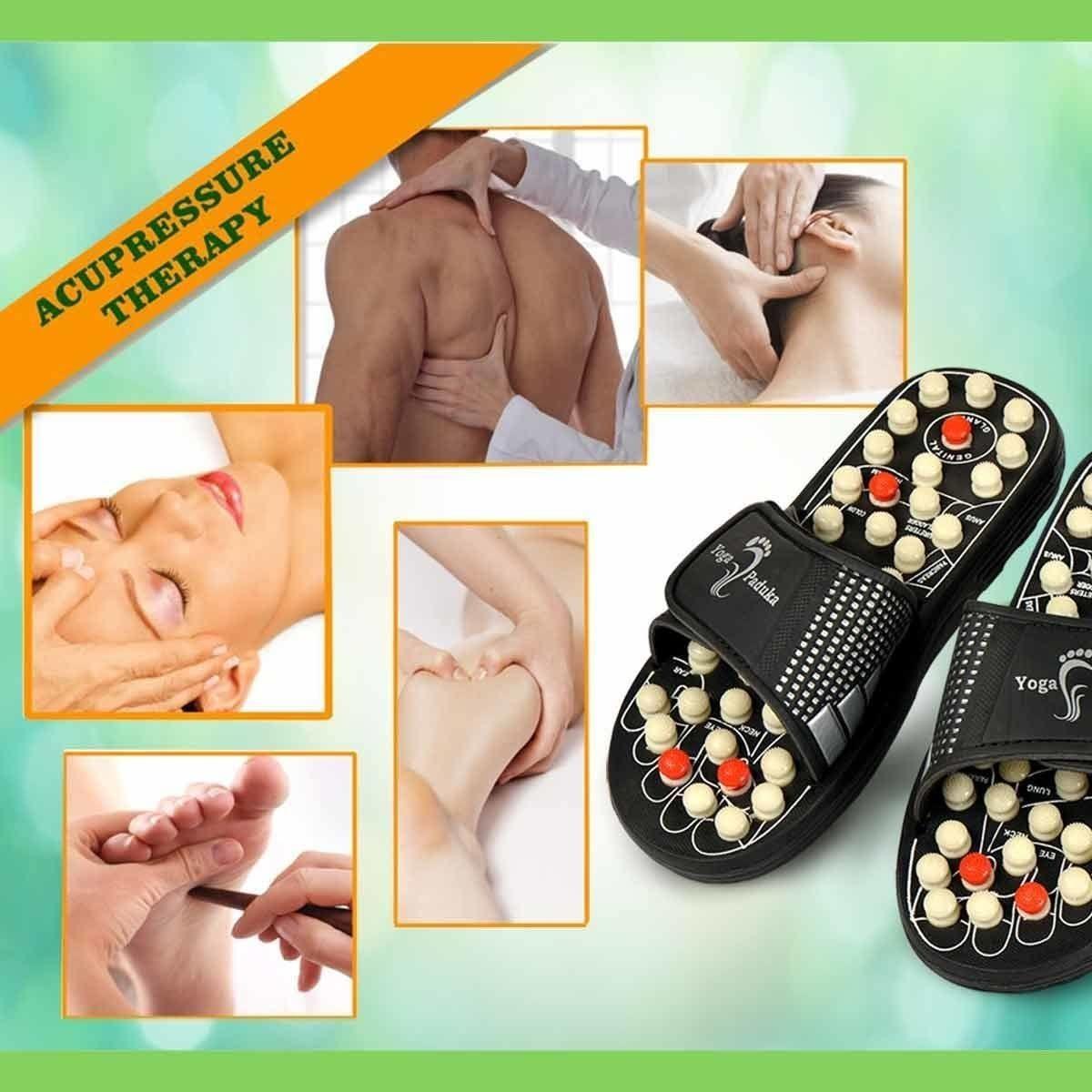 Acupressure & Magnetic Therapy Paduka Slippers – Full Body Blood Circulation Support for Men and Women