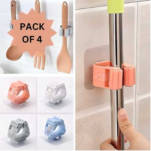 Mop Holder Self-Adhesive Hooks (Pack of 4)