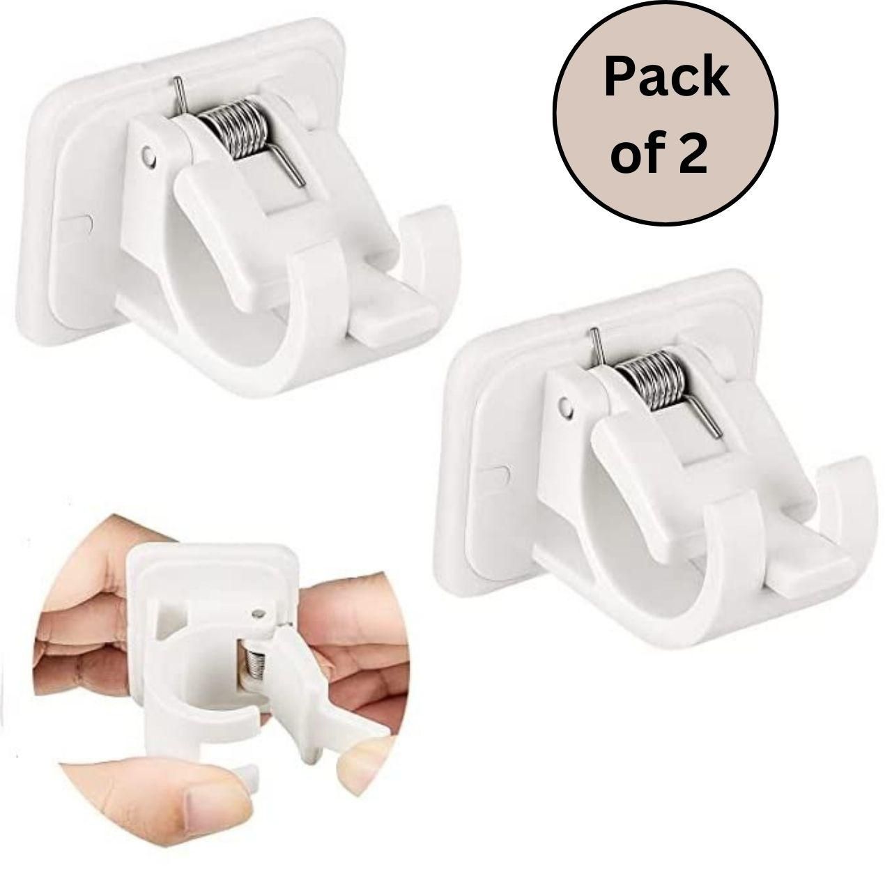 Self-Adhesive Instant Wall Mount Sticking Clip Hook (Pack of 2)