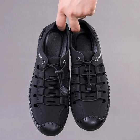 Men’s Stylish Lace-Up Casual Shoes – Black