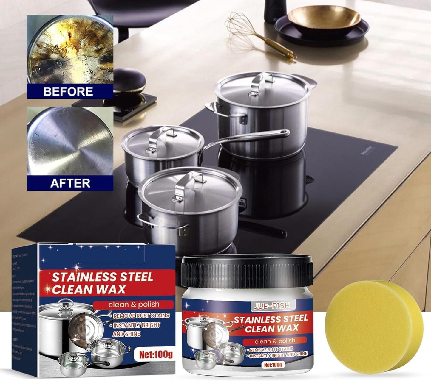 Stainless Steel Cleaning Wax – 100g