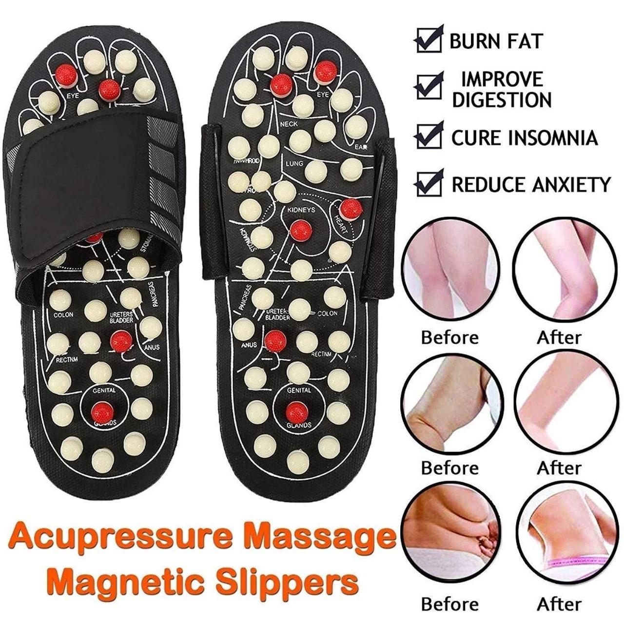 Acupressure & Magnetic Therapy Paduka Slippers – Full Body Blood Circulation Support for Men and Women