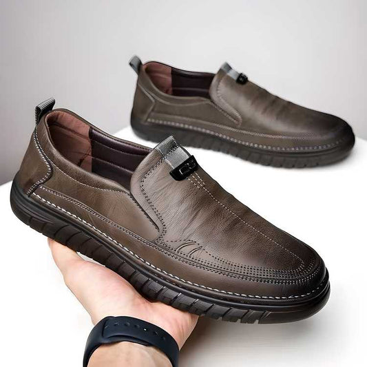 Trendy Men’s Casual Slip-On Shoes – Brown