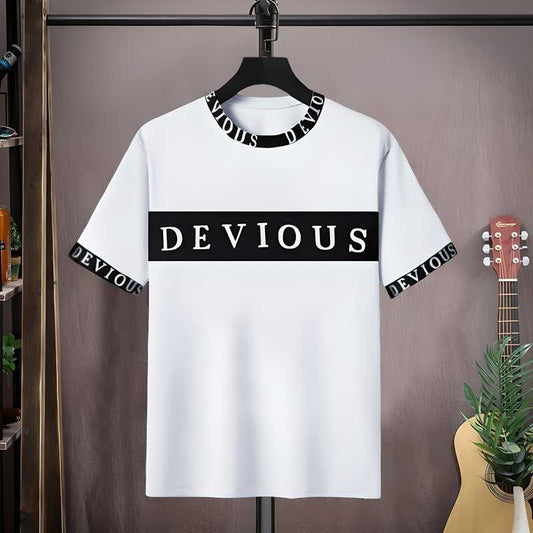 Cotton Blend Printed Full Sleeves Men's Round Neck T-Shirt