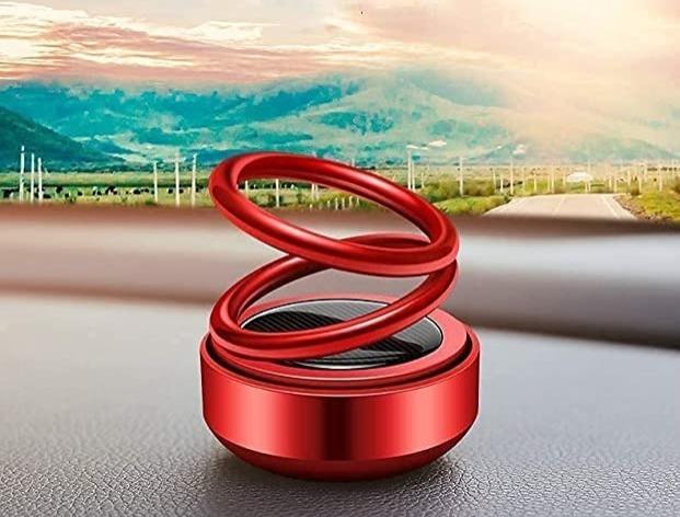 Solar-Powered Rotating Car/Room Air Freshener – Long-Lasting French Organic Fragrance