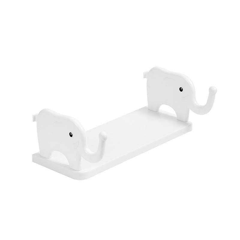 Elephant Shape Self-Adhesive Floating Wall Shelf (Pack of 2)