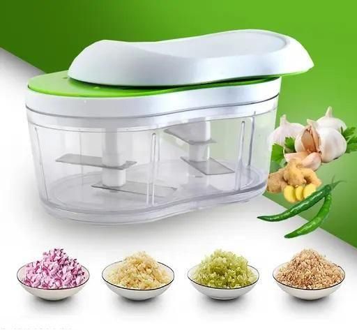 Manual Hand Push Chopper & Slicer with Container (350 ml)